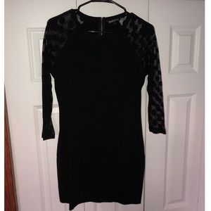 Express Black Long Sleeve Dress